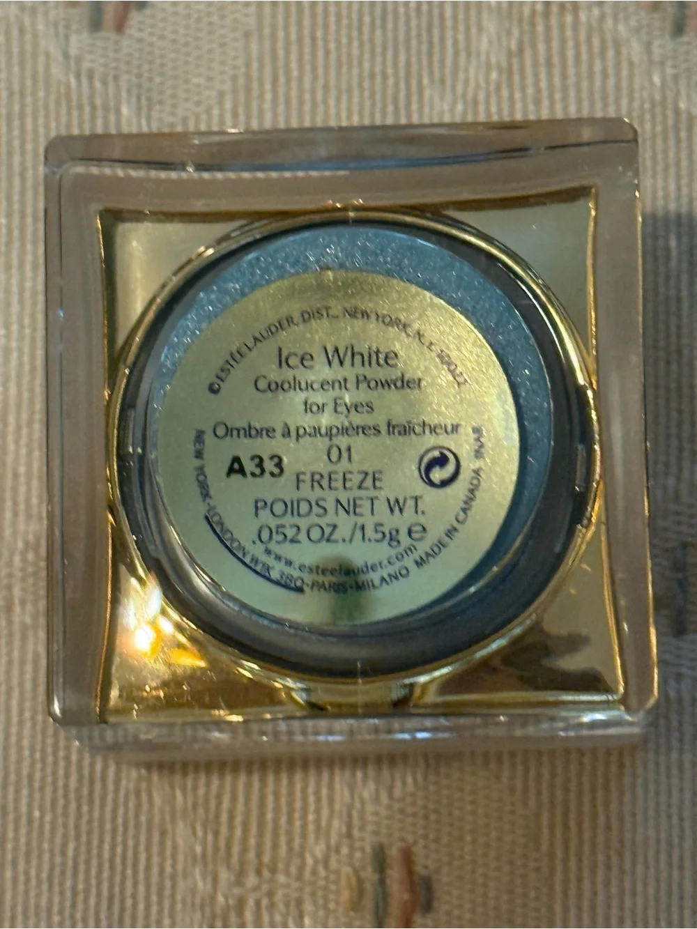 Rare Estee Lauder Ice White Coolucent Powder for Eyes-Freeze 01 Blue-Limited Ed.